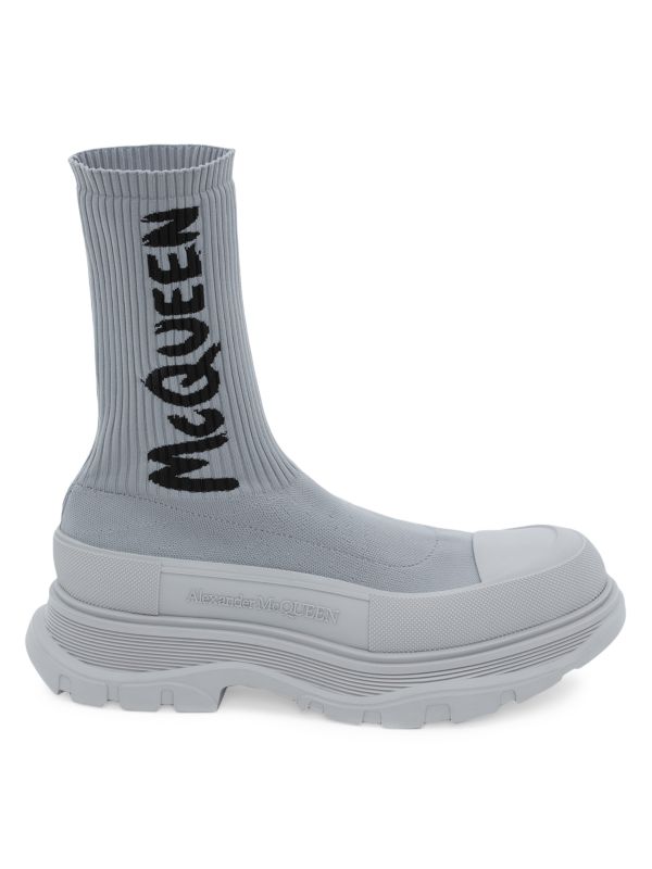 Alexander McQueen Logo Sock Boots